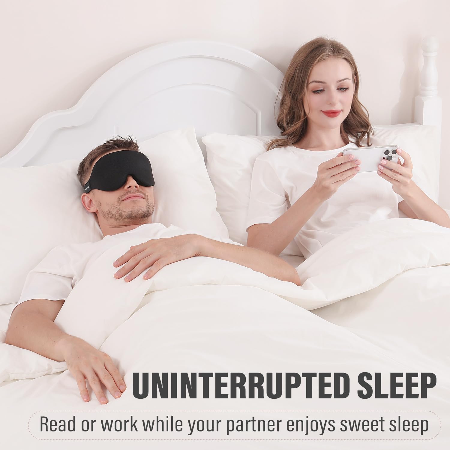 YIVIEW Sleep Mask for Side Sleeper, Complete Light Blocking 3D Sleeping Eye Mask, Soft Breathable Eye Cover for Women Men, Relaxing Zero Pressure Night Blindfold - Image 7